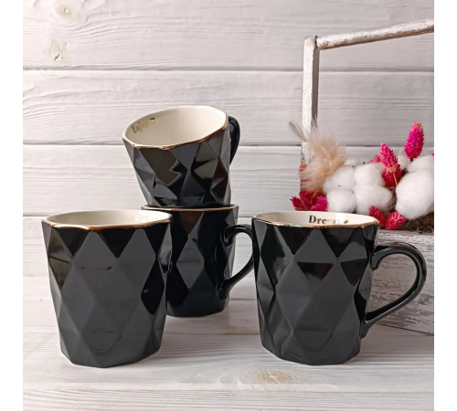 Чашка керамічна Vittora VT-С-312330 Крижана чорна 330 мл