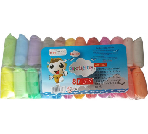 Повітряний пластилін Super Light Clay NW1054 8D 24 кольори