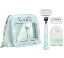 Станок для бритья женский Gillette Venus Extra Smooth Sensitive с держателем 2 кассеты в косметичке