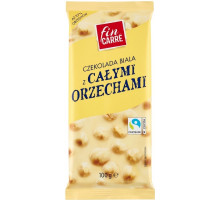 Шоколад білий Fin Carre з цільними лісовими горіхами 100 г