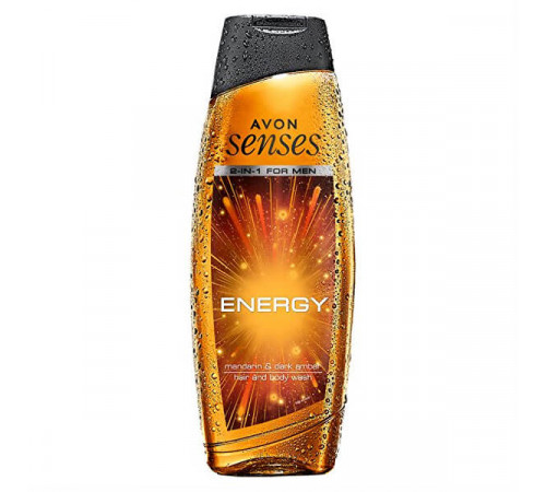 Гель для душу чоловічий Avon Senses 2 в 1 Energy 500 мл