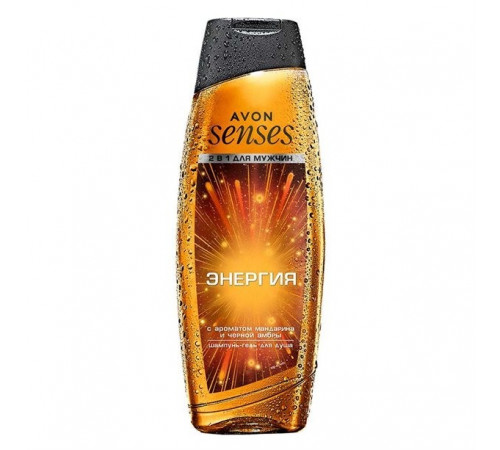 Гель для душу чоловічий Avon Senses 2 в 1 Energy 500 мл