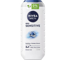 Гель для душа мужской Nivea Men 3 в 1 Sensitive 250 мл
