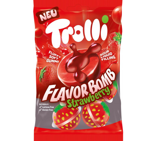 Конфеты желейные Trolli Flavor Bomb Strawberry 75 г