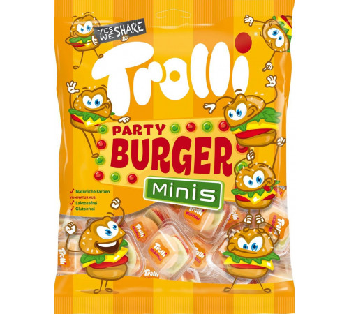 Конфеты желейные Trolli Party Burger Minis 170 г