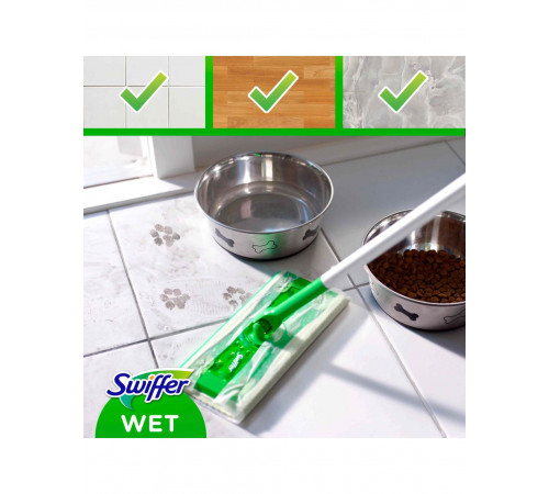 Змінні вологі серветки для швабри Swiffer Wet з ароматом Лимону 10 шт Змінні вологі серветки для швабри Swiffer Wet з ароматом Лимону 10 шт