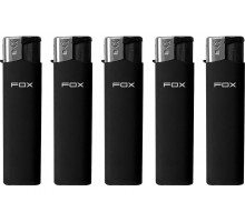 Зажигалка FOX FX-189RBW прорезиненная черная