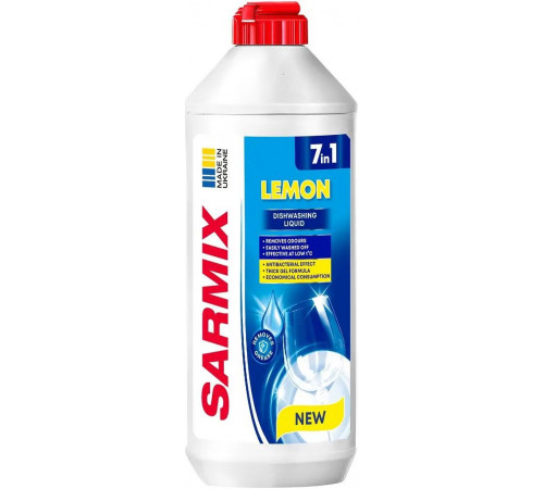 Засіб для миття посуду Sarmix 7 в 1 Лимон 500 мл