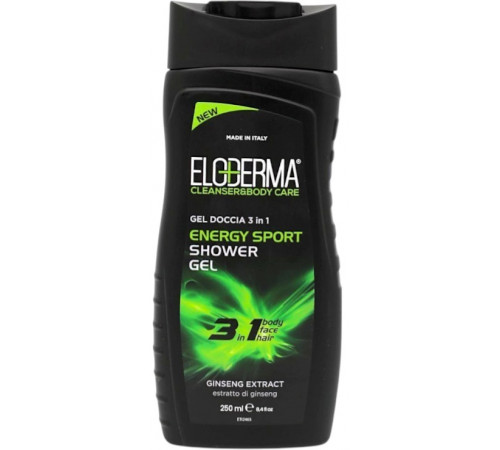 Гель для душу чоловічий Eloderma 3 в 1 Energy Sport 250 мл