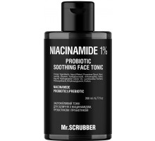 Заспокійливий тонік для обличчя Mr. Scrubber  Niacinamide 1% з ніацинамідом, пробіотиком і пребіотиком 200 мл