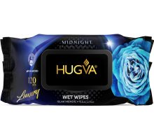 Серветки вологі Hugva Luxury Midnight з клапаном 120 шт