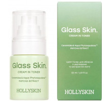 Крем-тонер для обличчя Hollyskin Glass Skin з церамідами та екстрактом матчі 50 мл