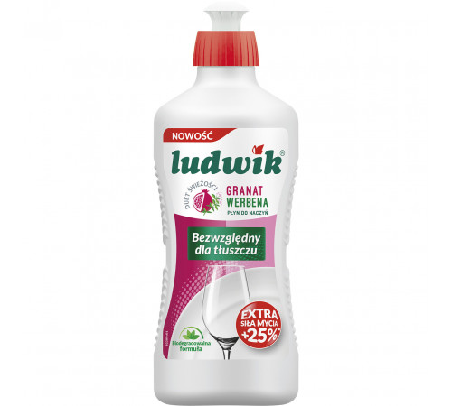 Засіб для миття посуду Ludwik Гранат та Вербена 900 мл