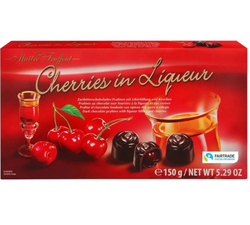 Цукерки Maitre Truffout Cherries in Liqueur 150 г