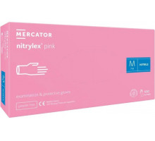 Рукавиці медичні нітрилові Mercator М рожеві 100 шт