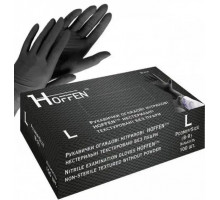 Рукавиці нітрилові Hoffen L чорні 100 шт