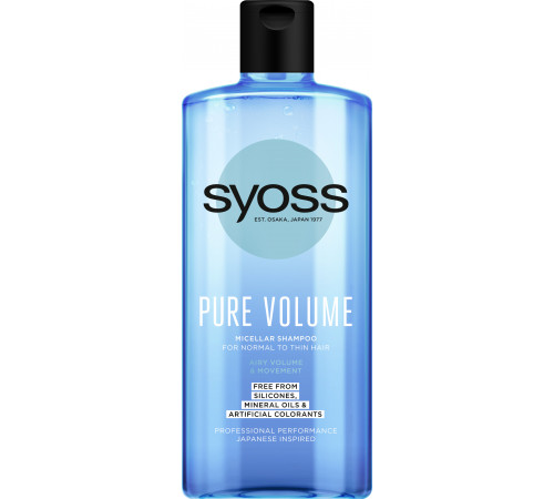 Шампунь міцелярний Syoss Pure Volume 440 мл