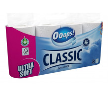 Туалетний папір Ooops Classic Sensitive 3 шари 8 шт