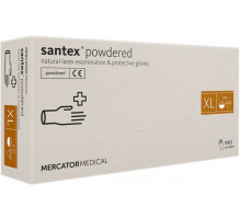 Перчатки медицинские латексные Santex ХL 100 шт