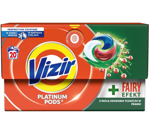 Гелевые капсулы Vizir Platinum Pods + Fairy Effect 20 шт (цена за 1 шт) Гелевые капсулы Vizir Platinum Pods + Fairy Effect 20 шт (цена за 1 шт)
