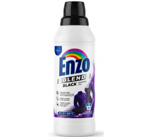 Гель для прання Deluxe Enzo Blend Black 950 мл 31 цикл прання