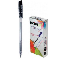Ручка гелева Win Flower gel 0.6 мм Чорна