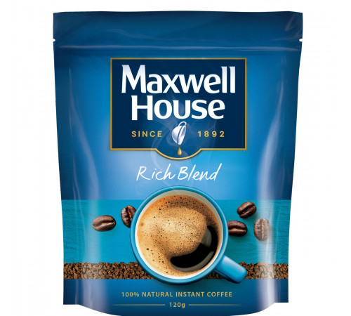 Кава розчинна Maxwell House Rich Blend економ пакет 120 г