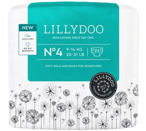 Підгузки Lillydoo 4 (9-14 кг) 25 шт