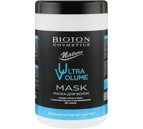 Маска Bioton Cosmetics Naturе Ultra Volume объем и блеск 1000 мл