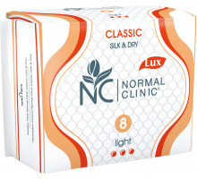 Гигиенические прокладки Normal Cliniс Classic LUX  Silk & Dry Light 3 капли 8 шт