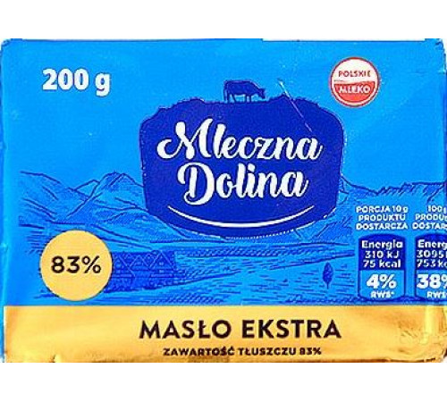 Масло вершкове Mleczna Dolina 83% 200 г