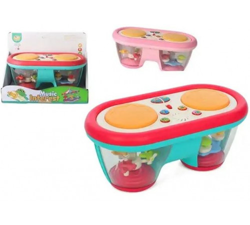 Барабан 855-161D інтерактивний на батарейках, музика, світло