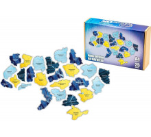 Дерев'яний пазл на магнітах PuzA4-01350 Мапа України