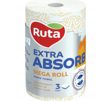 Паперовий рушник Ruta Extra Absorb Mega roll 175 відривів 3 шари