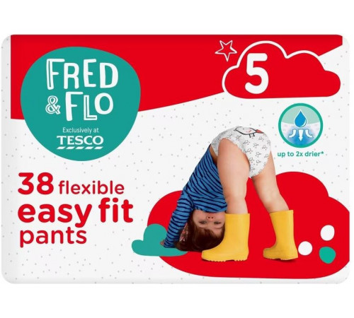 Підгузки-трусики Fred&Flo Easy Fit 5 (12-18 кг) 38 шт