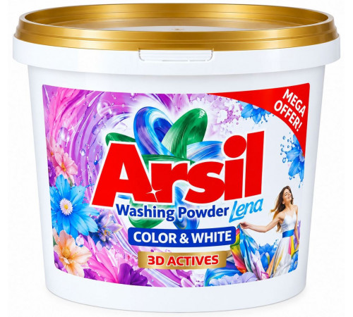 Стиральный порошок Arsil Lena Color & White 10 кг ведро