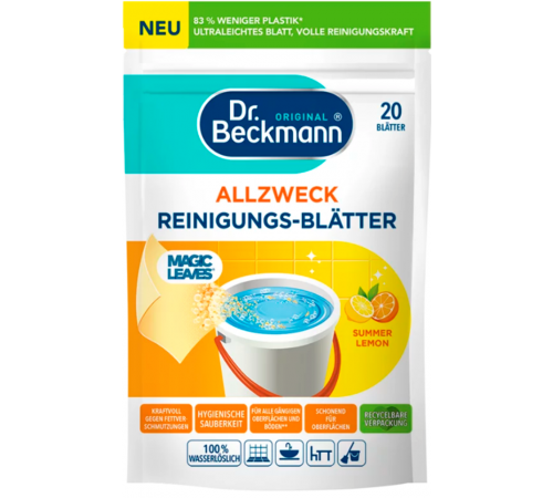 Універсальні серветки для чищення Dr.Beckmann Summer Lemon 20 шт