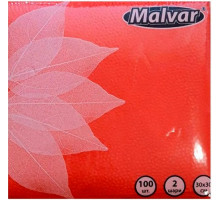 Серветка Malvar червона 30*30 см 2-ох шарові 100 шт