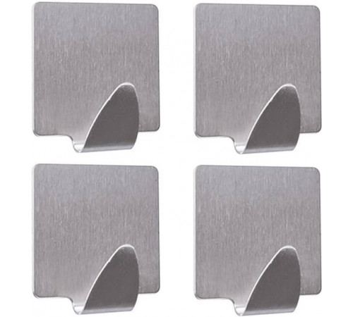 Набор крючков Feniks металлических самоклеящихся квадратных 4 шт