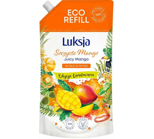 Рідке крем-мило Luksja Juicy Mango дой-пак 900 мл