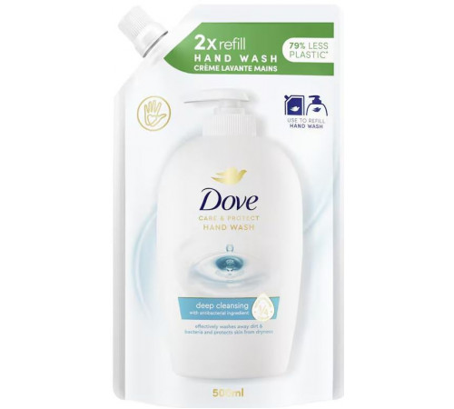 Жидкое крем-мыло Dove Care & Protect дой-пак 500 мл
