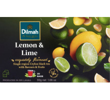 Чай чорний Dilmah Lemon & Lime 20 пакетиків 30 г