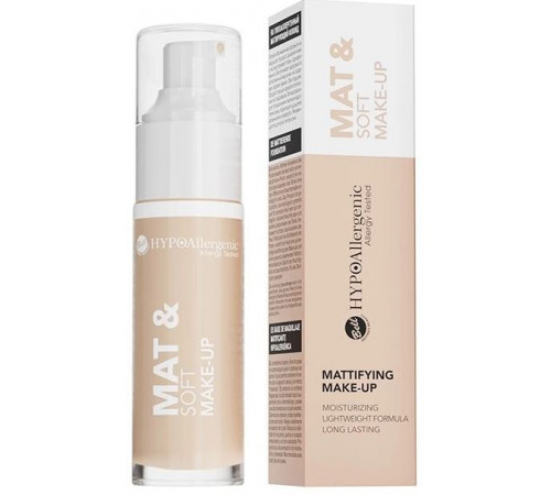 Тональний флюїд Bell Hypoallergenic Mat & Soft 01 Light Beige 30 г