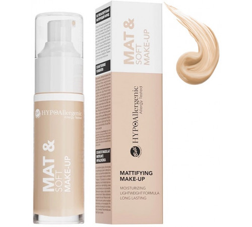 Тональний флюїд Bell Hypoallergenic Mat & Soft 01 Light Beige 30 г