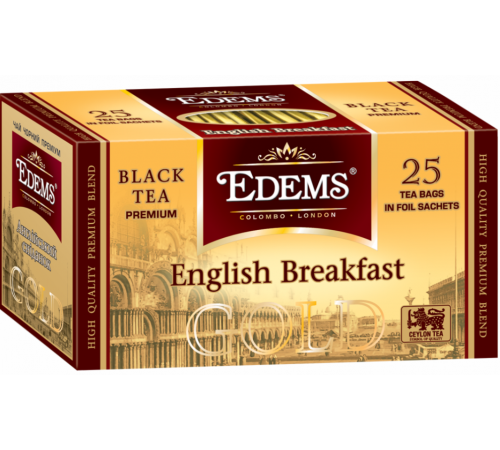 Чай чорний Edems Англійський сніданок Gold 50 г 25 пакетиків