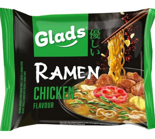 Локшина швидкого приготування Glads Ramen зі смаком Курки 105 г