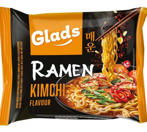 Локшина швидкого приготування Glads Ramen зі смаком Кімчі з цукром 105 г