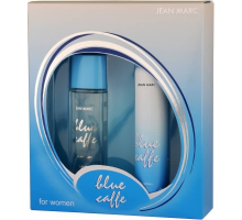 Подарочный набор Jean Mark женский Blue Cafe.Туалетная вода Blue Cafe 50 мл + Дезодорант аэрозоль Blue Cafe 75 мл коробка
