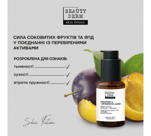 Гідро-сироватка Beautyderm Skin Fiction з гіалуроновою кислотою та колагеном 30 мл