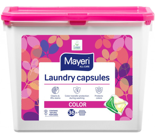 Гелевые капсулы для стирки Mayeri Color 36 шт (цена за 1 шт)